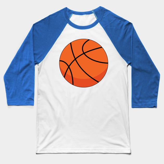 Cartoon Basketball Ball Baseball T-Shirt by BirdAtWork